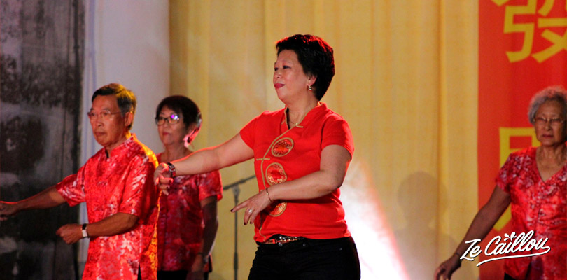 Danse traditionnelle chinoise lors du nouvel an chinois à Saint-Paul, Réunion.
