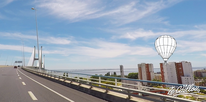 Drive through the longest bridge of Europe, the Ponte Vasco de Gama