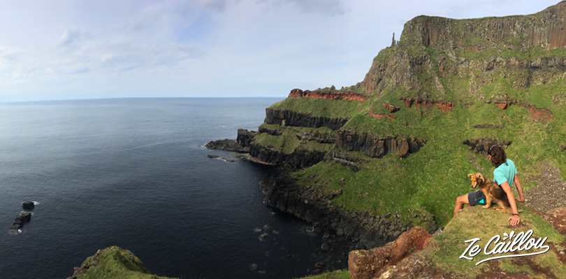 Great view of irish cliffs on the giant's causeway coast