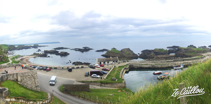 Find the Theon Greyjoy home, the Iron Islands at Ballintoy Harbour on the giant's causeway walk