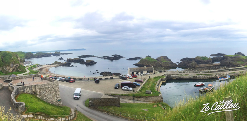 Ballintoy Harbour, lieu de tournage des îles de Fer dans la série Game of Thrones