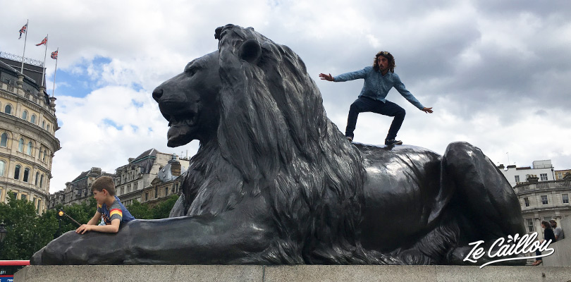 Parcourez les quartiers de Londres sans rater les lions de Trafalgar Square.