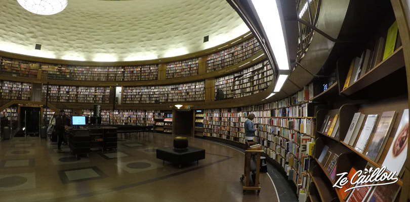 Enter into the circular library of Stockholm, Sweden