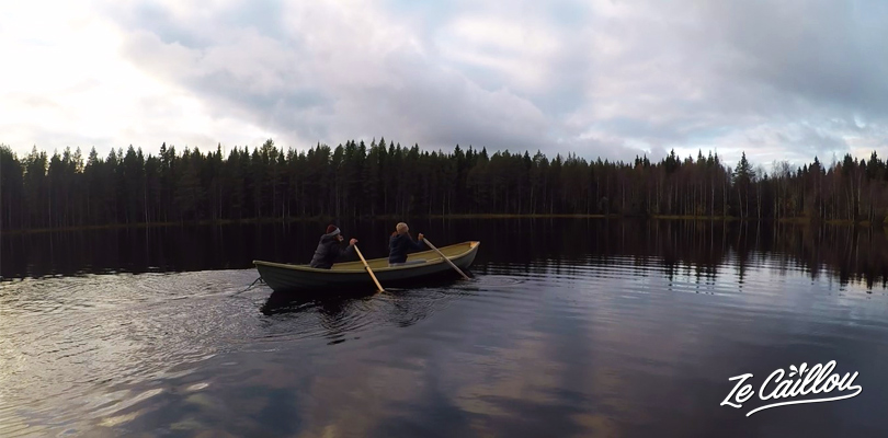 Let's go for a small boat trip on the private lake of our finnish cottage in Kaajani, Finland.