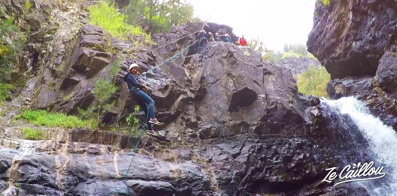 Test some zipline, abseiling, jumps and natural slides at the cirque de salazie.