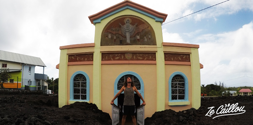 Visit the amazing Notre Dame des Laves church in the wild south of Reunion Island.