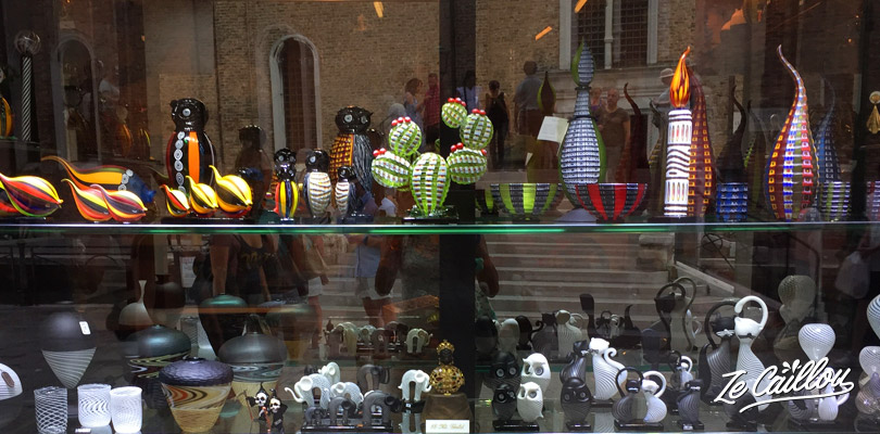 Les boutiques de verre de Murano proposent des objets plus originaux que sur Venise.