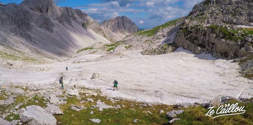 There was still snow in June during the hike of Mount KRN instead if Mount Triglav walk.