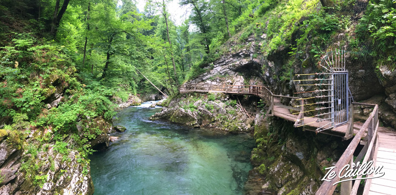 Vintgar gorges where still closed in June 2018 in the Bled village in slovenia.