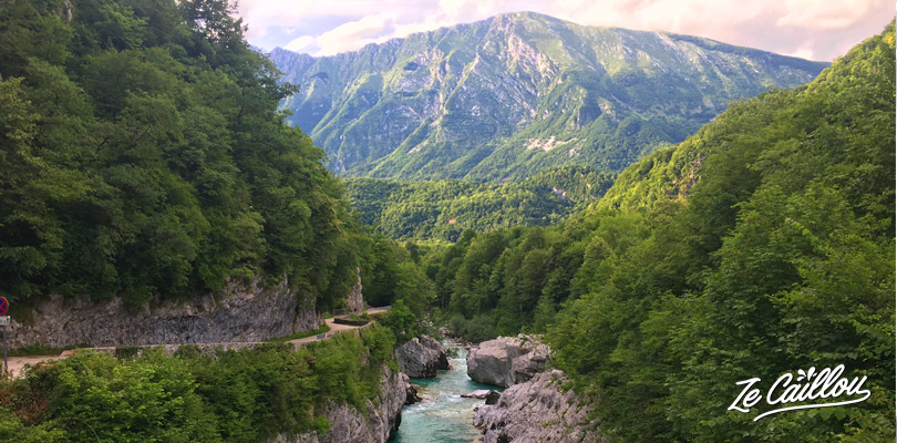 Enjoy nature on the Napoleon bridge in Kobarid when travelling in Slovenia by van.