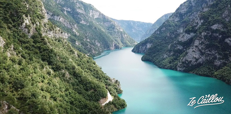Great landscapes in Montenegro by van when driving along the Tara River.