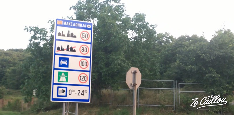 Arrivée en République de Macédoine du Nord, l'état des routes est bien.