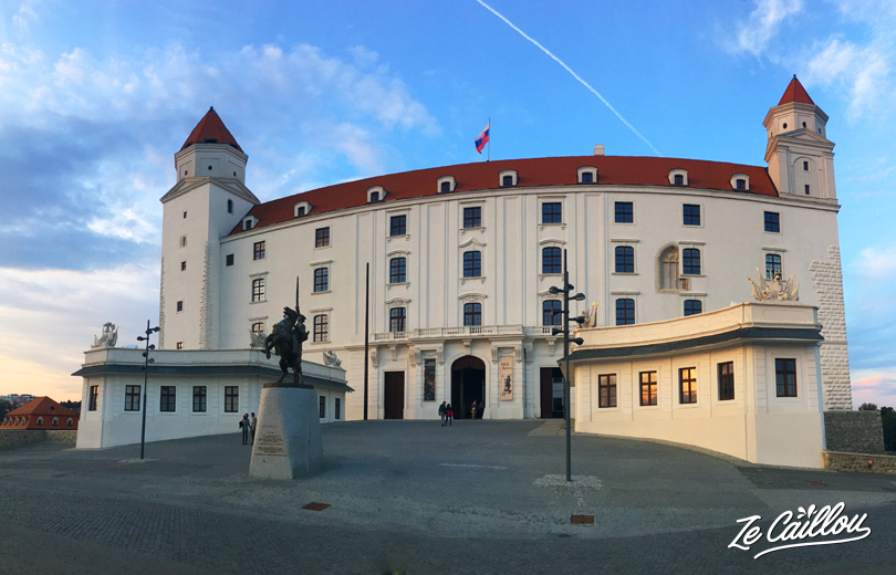 Discover Bratislava castle during in a road trip in Slovakia by van.