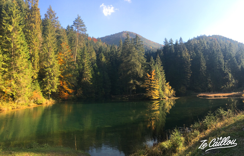 Magnifique lac dans le parc du paradis slovaque lors de notre trip en Slovaquie en van