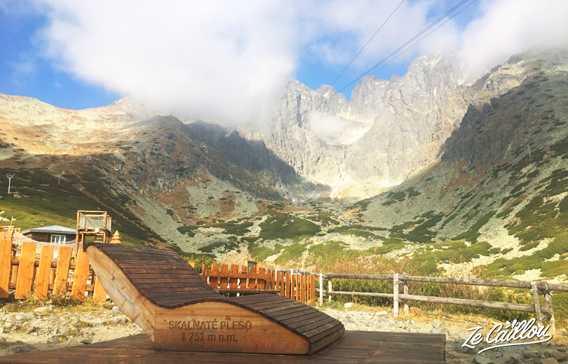 1ère étape à Skalnate Pleso lors du trek dans les Hautes Tatras en Slovaquie.