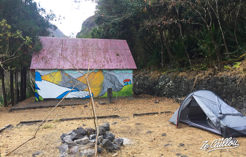 Notre spot de bivouac pour notre GRR2 en tente, ici notre 2ème étape, Aurère > Cayenne.