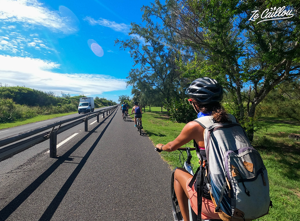 Great guided ride woth electric bike on the coast of Reunion island.