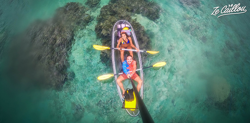 Ze Caillou en sortie Paddle et Kayak transparent avec le Zarlor 100% plage