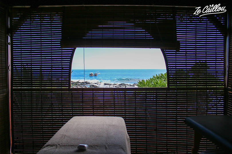 Massage Réunion face à la mer à l'hotel Le Boucan Canot dans l'Ouest.