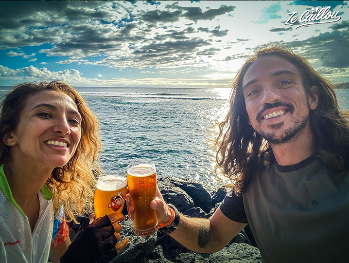 Our reunion island tour by bike ends in Saint-Leu with a good and fresh beer.