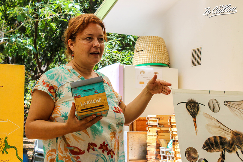 Dorothée offers a very interesting workshop about the world of bees.