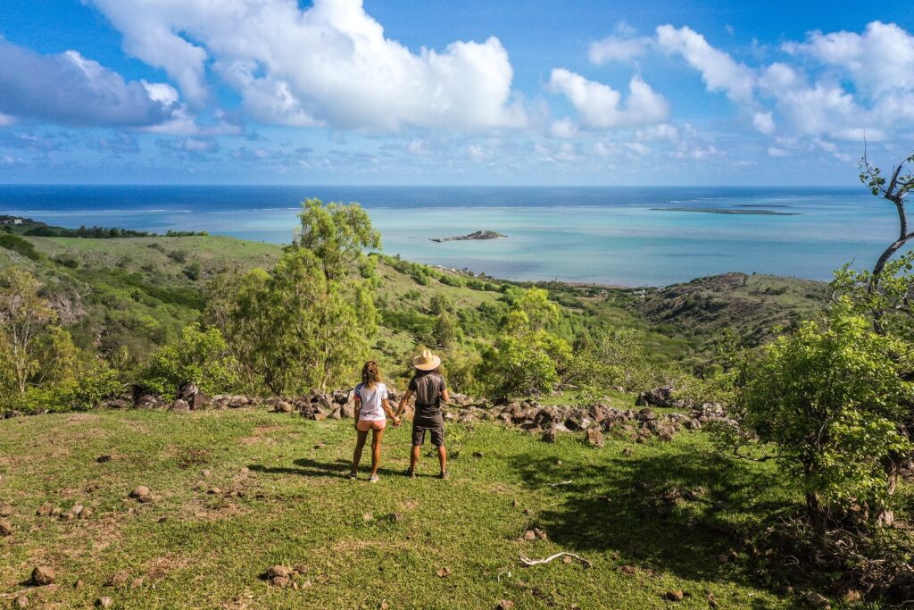 Beautiful panoramic view during our walk in Rodrigues island.