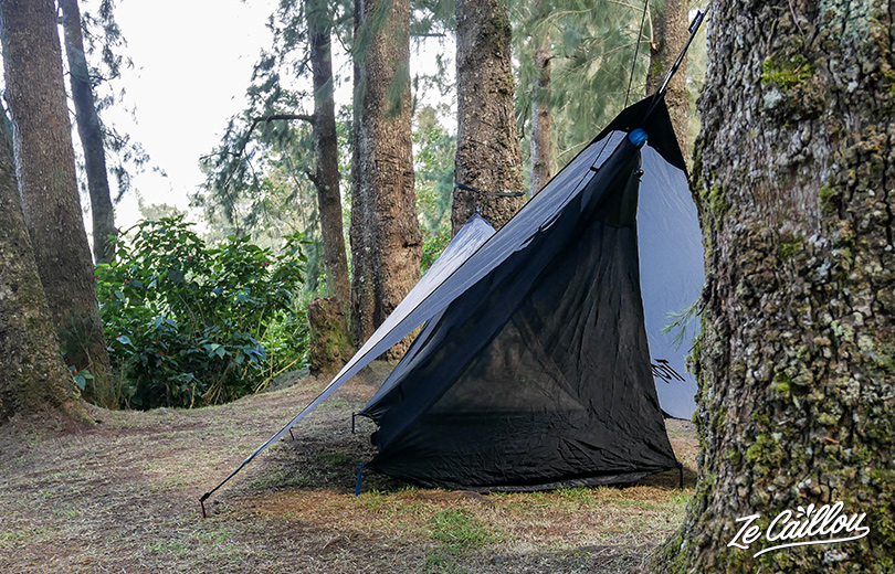 There is plenty of space in the mosquito bug net when stretched.