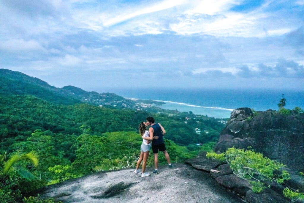 Hike the "Reserve trail" in Mahe to visit the Seychelles and enjoy beautiful point of view.
