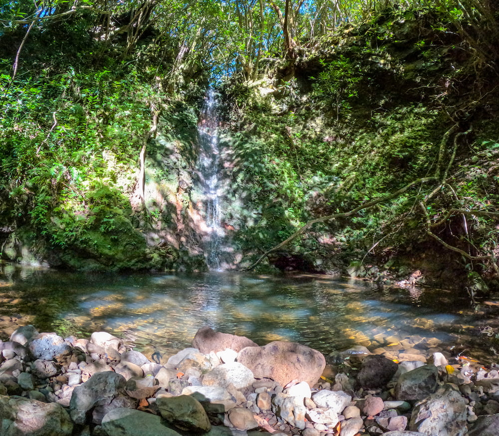 Une jolie cascade au domaine de mille aventure à ste marie.