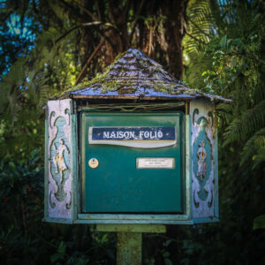 La belle boite aux lettres de la maison Folio à Salazie.