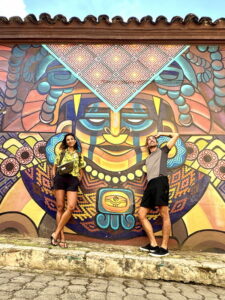 Beautiful street art in the city of San Cristóbal de las Casas, Mexico