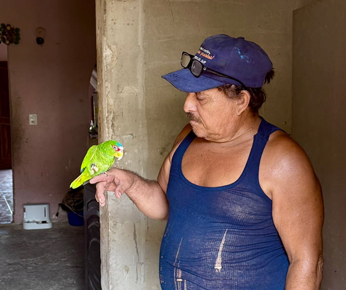 Les propriétaires de notre hébergement à Bacalar dans le Sud de la région du Yucatan au Mexique.